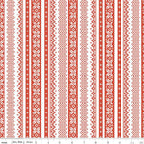 Riley Blake - Corinne Wells - Ski Hill - Sweater White/Red - C14773-WHITE
