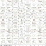 Riley Blake - Costume Maker's Act II - Ticket Grid White - C16009-WHITE