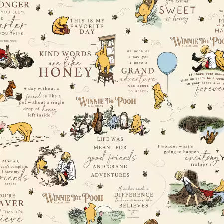 Riley Blake - Winnie the Pooh - Main Cream - C17000R-CREAM