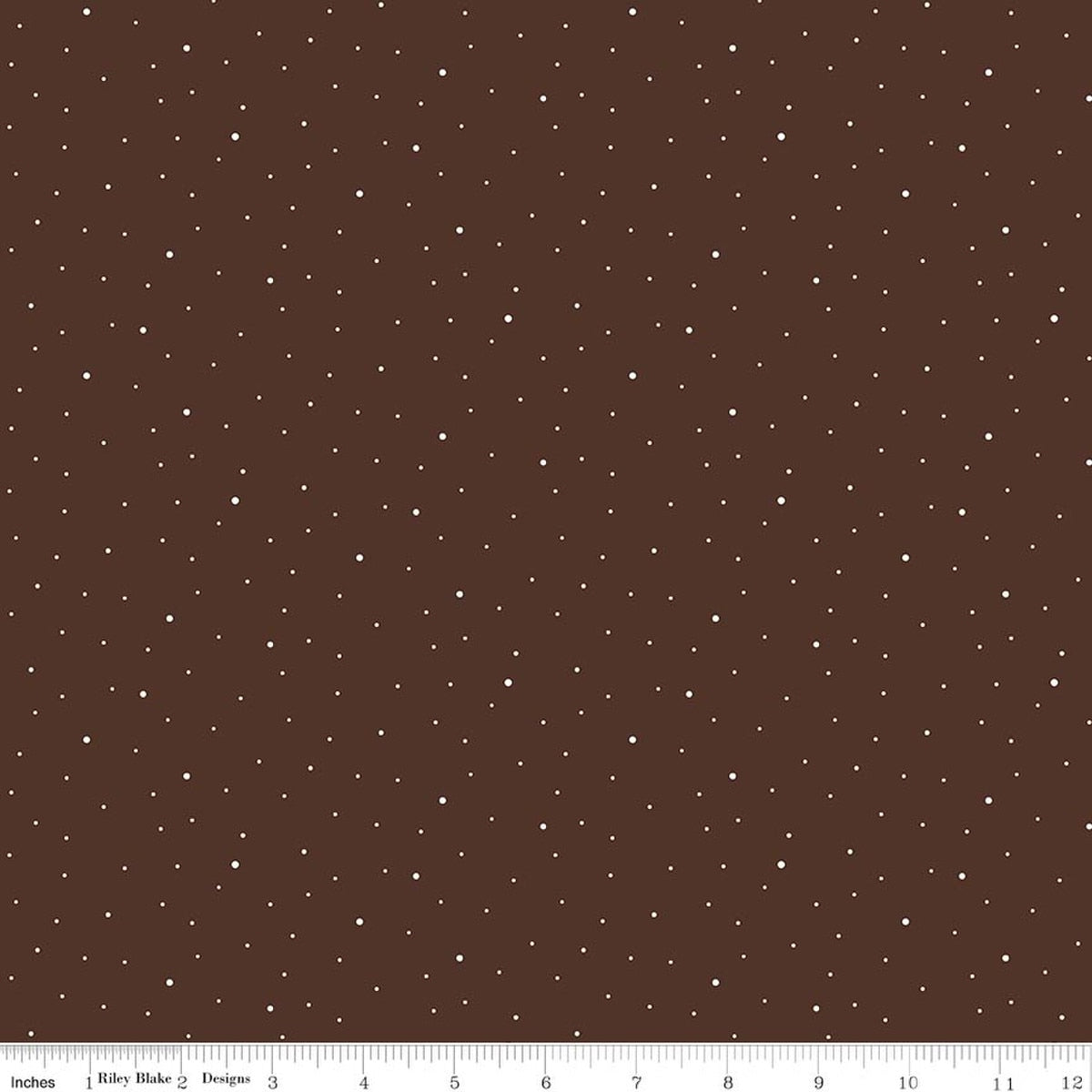 Riley Blake Collection - Dapple Dot Fabric - Brownie