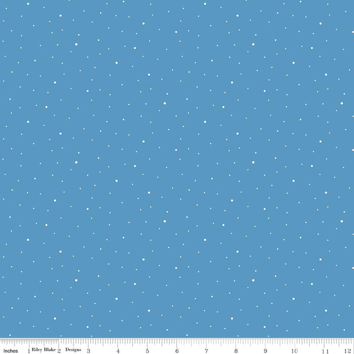 Riley Blake Collection - Dapple Dot Fabric - Medium Blue