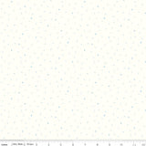 Riley Blake Collection - Dapple Dot Fabric - Off White Boy Blue