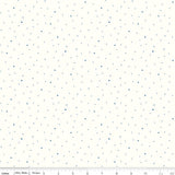 Riley Blake Collection - Dapple Dot Fabric - Off White Denim