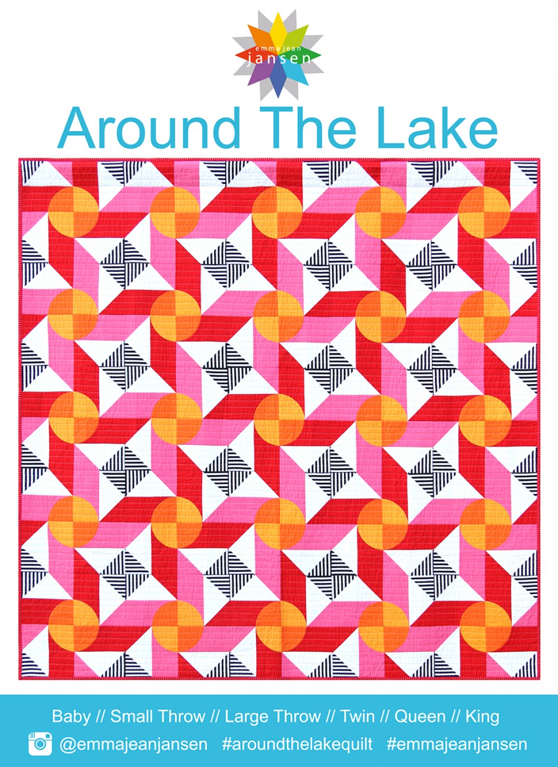 Around The Lake Version 2 Quilt Pattern by Emma Jan Jansen for Creative Abundance