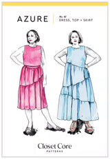 Azure Dress Top and Skirt by Closet Core Patterns