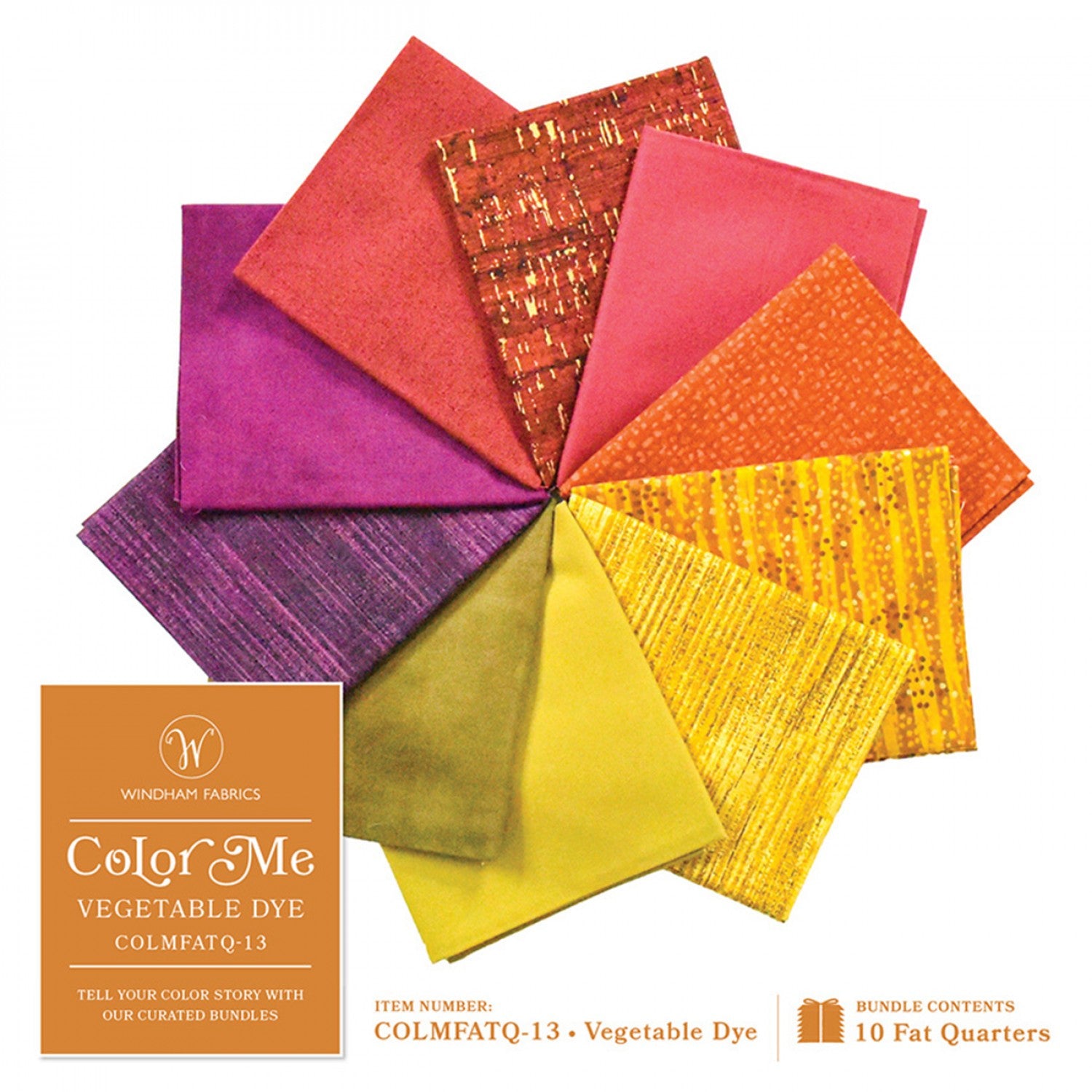 Color Me Magenta Fat Quarter Bundle, 10pcs - Vegetable Dye