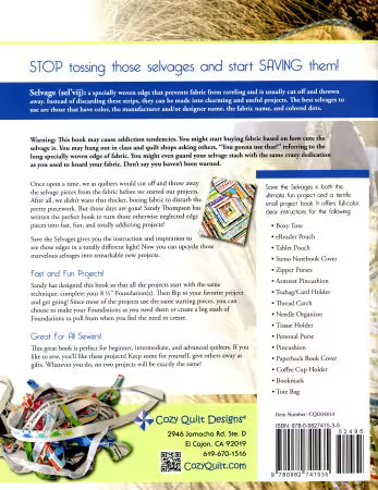 Save the Selvages - The Ultimate Small Projects Book - Cozy Quilt Designs