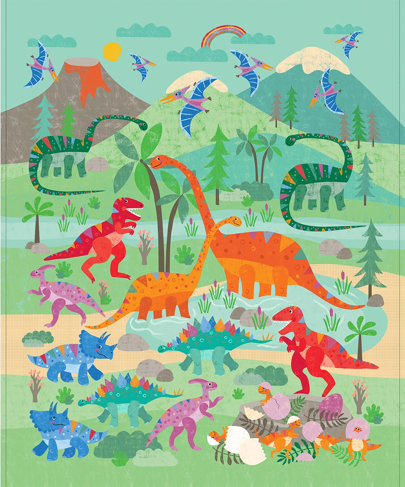 Rainbow Dino Liza Lewis - Dino Panel - 10037-11