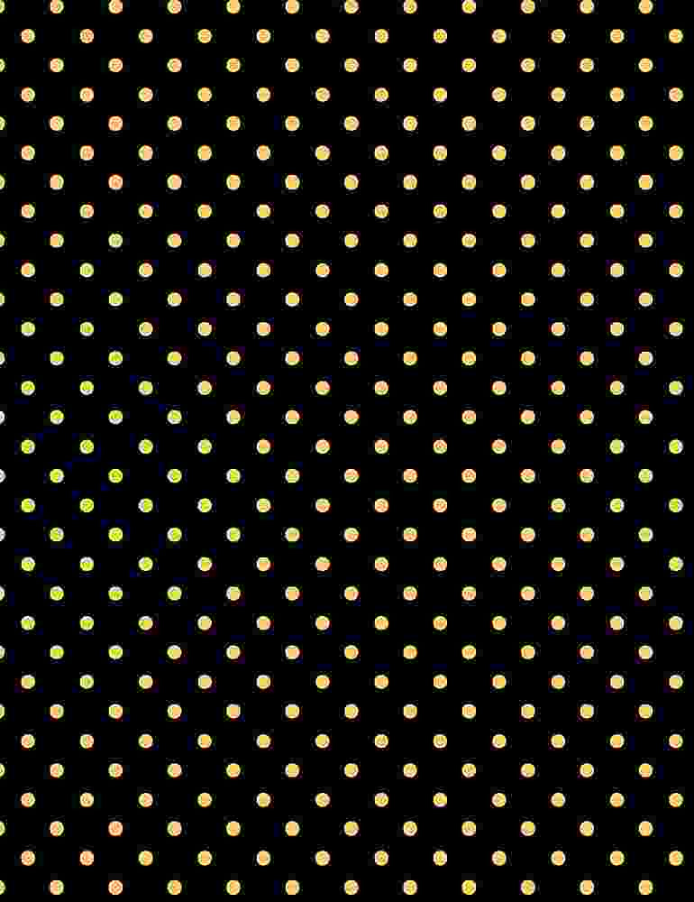 Basic Pin Dots - Black and Yellow Polka Dot