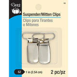 Dritz 1" Suspender/Mitten Clips, 2 pc, Nickel