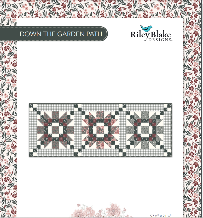 Riley Blake - Down the Garden Path Table Runner Pattern (Download)