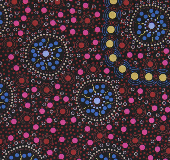 Letisha Doolan's- Dreamtime Flowers- DTFB-BLACK