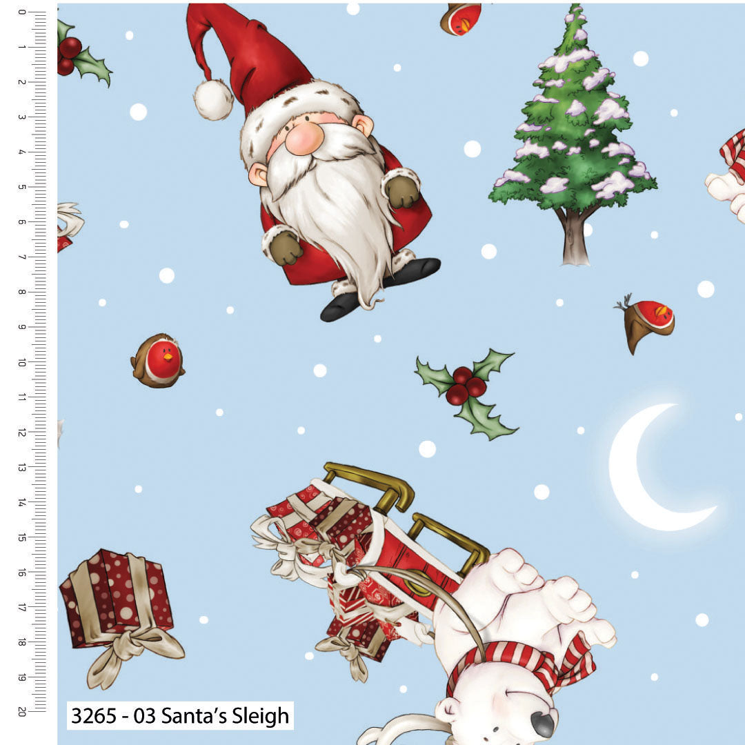 Driving Gnome For Christmas- Santa Sleigh by Debbi Moore Design