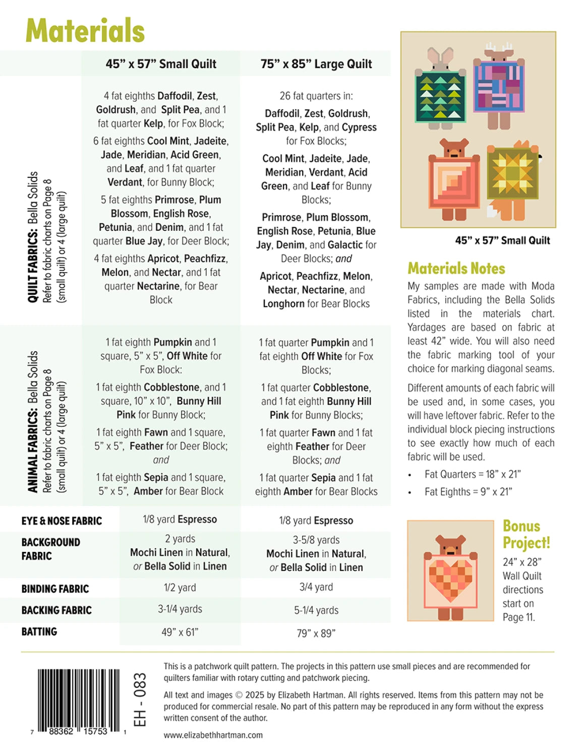 Show and Tell - Quilt Pattern by Elizabeth Hartman