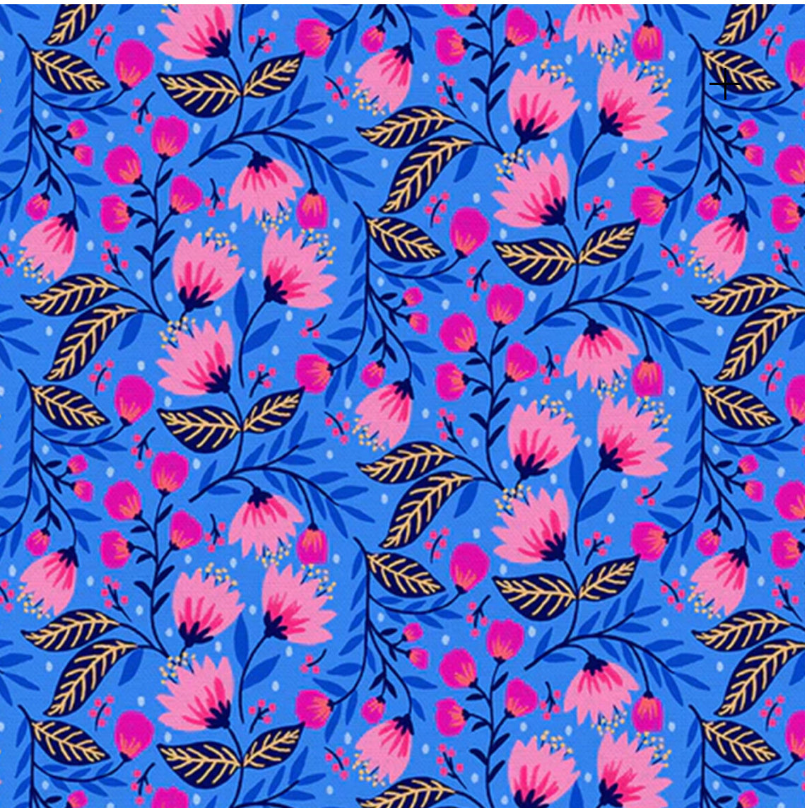 Vibrant Blooms - Pink/Blue Parlour