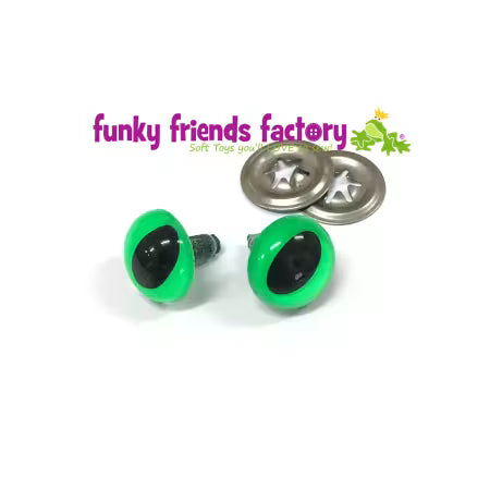 Funky Friends - Toy Eyes Solid - 12mm Green