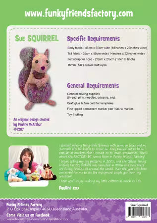 Sue the Squirrel Pattern by Funky Friends Factory