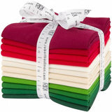 Fat Quarter Kona Cotton Christmas Holiday Palette, 12pcs