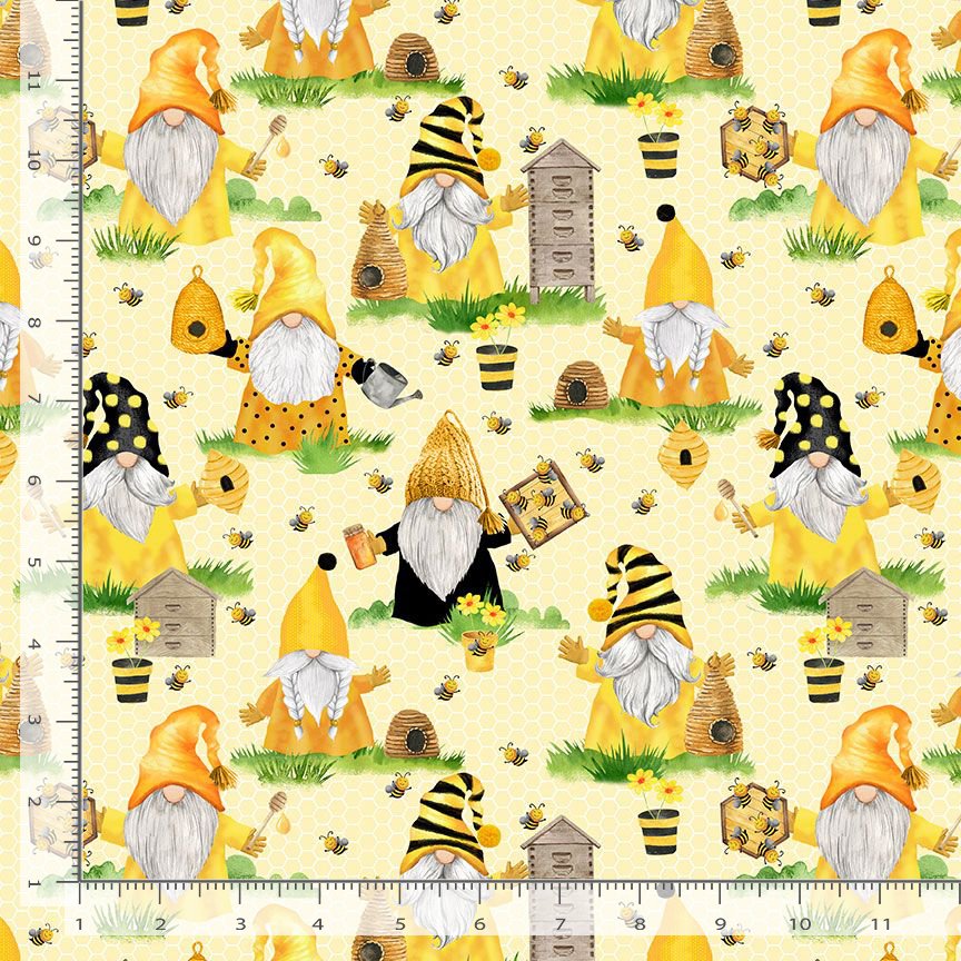 Home Is Where My Honey Is by Timeless Treasures - Beekeeper Gnomes