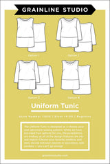 Uniform Tunic by Grainline Studio - Sizes 14 - 30 D Cup