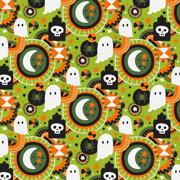 Paintbrush Studio - Halloween Night Graveyard - Green