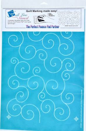 Quilting Stencil - Full Line Stencil Swirls and Curls