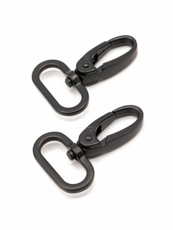 By Annie 1" Black Swivel Hook Pair