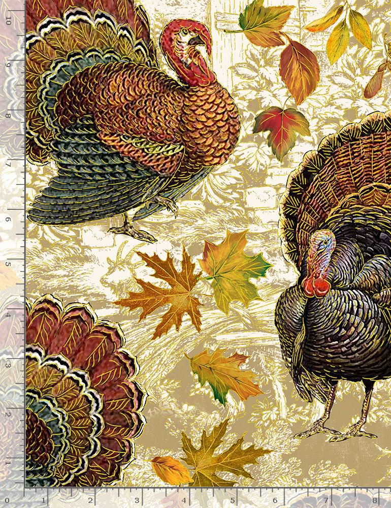 Harvest - Turkeys - Multi with Gold