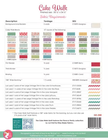 Cake Walk Quilt Pattern