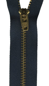 6" Metal Jean Zipper - Navy