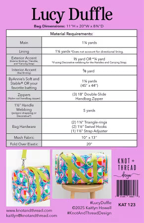 Knot and Thread Design - Lucy Duffle Pattern