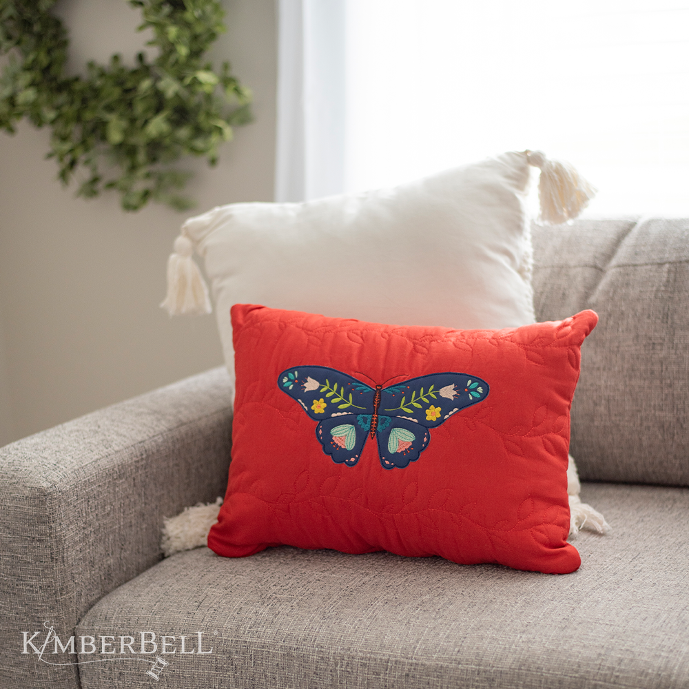 Kimberbell Quilted Pillow Cover Blank, Rust Linen