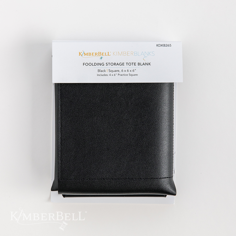 Kimberbell Folding Storage Tote Blank Black Leather