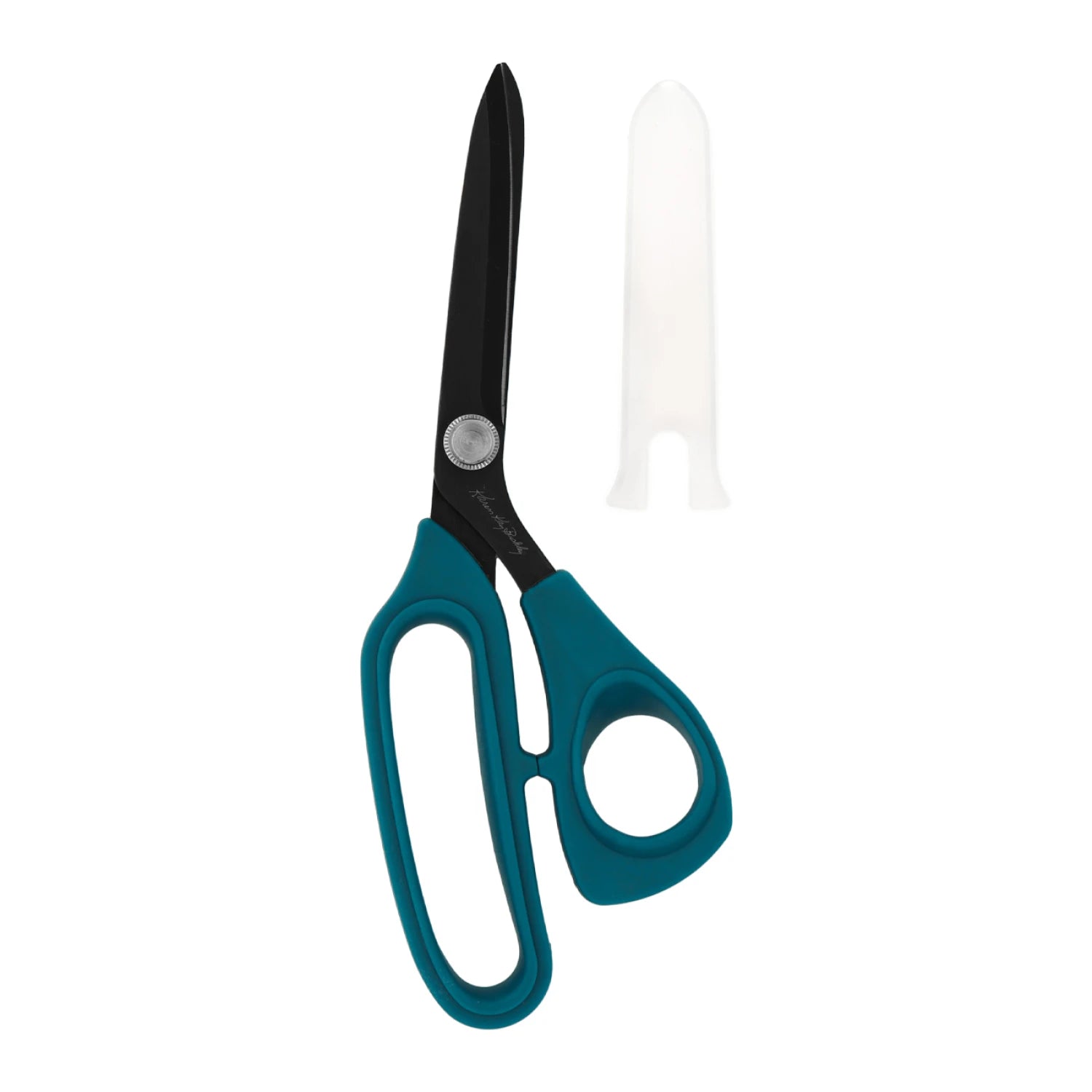 Karen Kay - Perfect Scissors Dark Teal 8-1/2in Bent Handle Micro-Serrated Non-Slip Blade