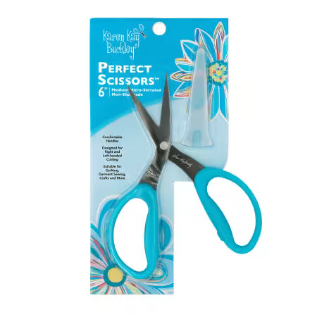 Karen Kay - Perfect Scissors Blue 6in Medium Micro-Serrated Non-Slip Blade