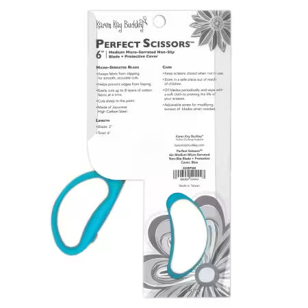 Karen Kay - Perfect Scissors Blue 6in Medium Micro-Serrated Non-Slip Blade