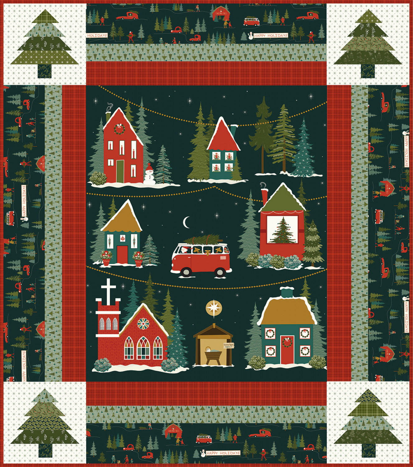 Christmas Is in Town Quilt Kit