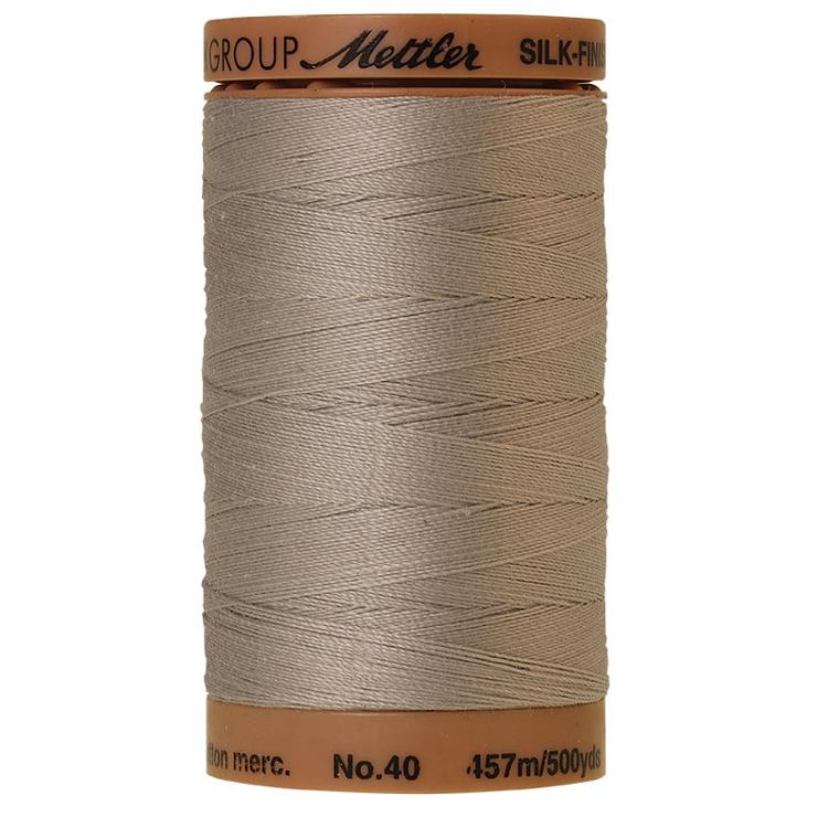 Mettler Silk-Finish 40wt Solid Cotton Thread 500yd/457M Ash Mist