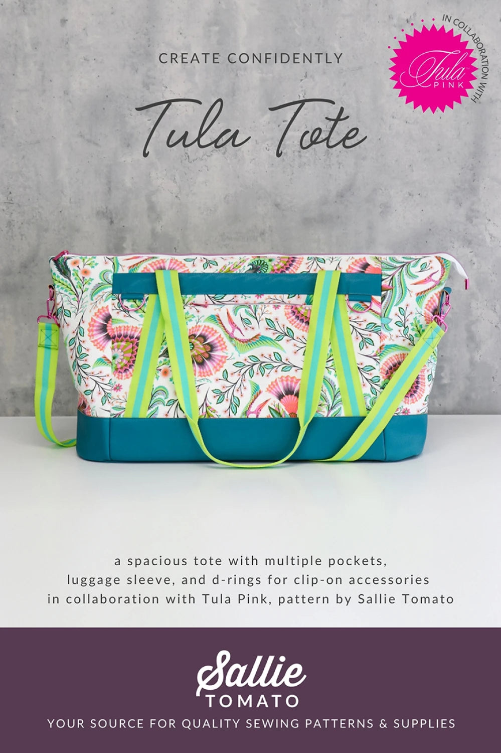Sallie Tomato - Tula Tote Paper Pattern
