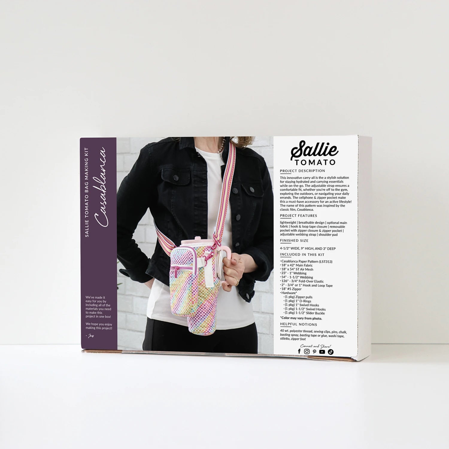 Sallie Tomato - Casablanca Water Bottle/Cell Phone Carrier (TULA) - Pattern & KIT