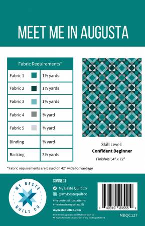 Meet Me in Augusta Quilt Pattern  MBQC127