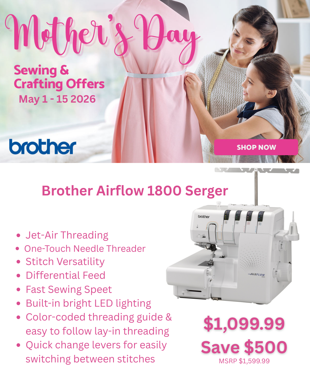 Brother - AIRFLOW 1800 - Air Serger