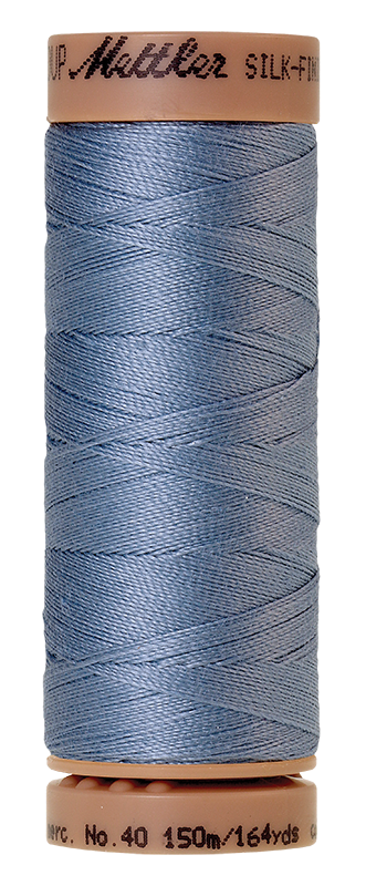 Mettler Silk-finish 40wt Solid Cotton Thread 164yd/150m Summer Sky