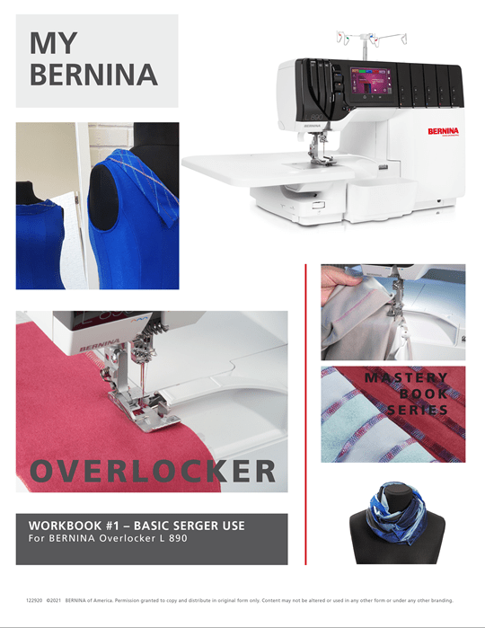 My BERNINA L 890 Overlocker Basics Mastery Workbook