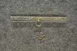 Small Embossed Wallet Clasp 4 1/2in wide in Gold