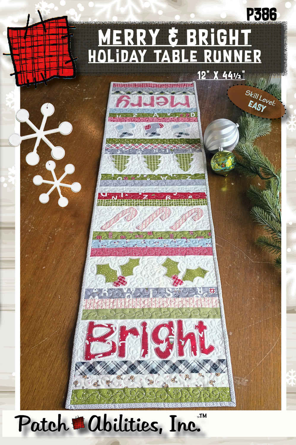 Patch Abilities - P386 Merry & Bright Holiday Table Runner Kit