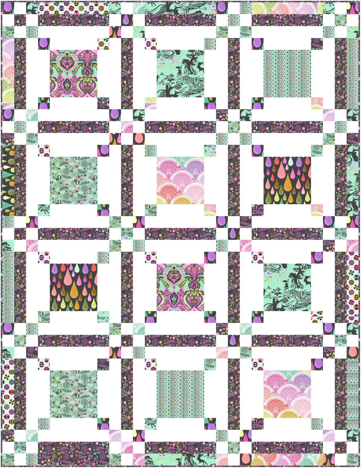 Dapper and Dressed Fat Quarter Quilt Pattern