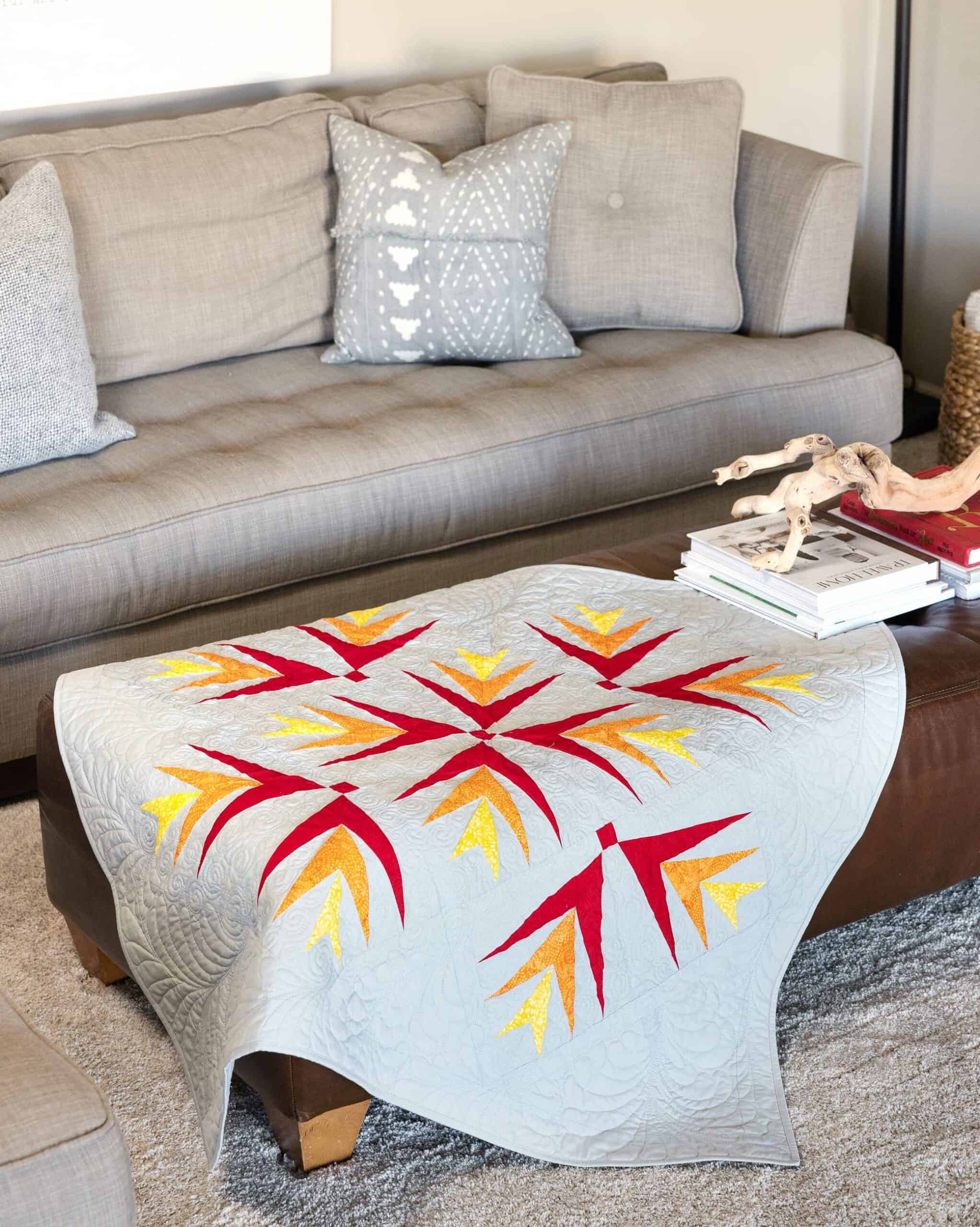 GO! Palm Fire Throw Quilt