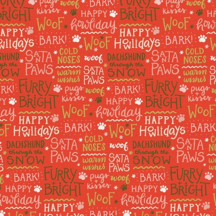 Happy Howlidays! Richelle Garn for Paintbrush Studios - Words on Red