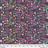 Tula Pink - Prince Charming  Déjà Vu  -  Dandelion - Licorice - PWTP279.LICORICE